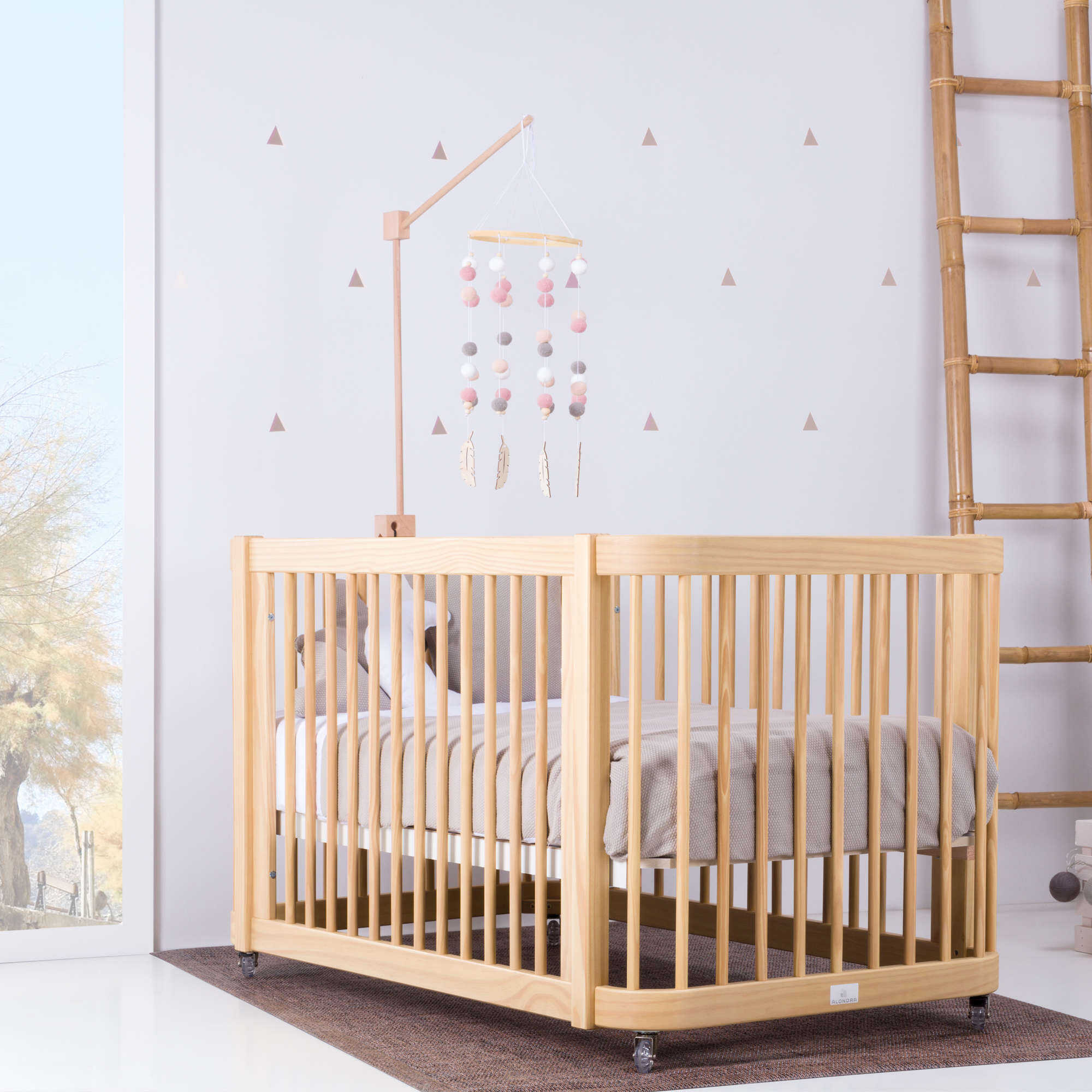 Cuna - Cama Montessori para bebé (2en1) madera de 70x140 cm